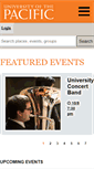 Mobile Screenshot of calendar.pacific.edu