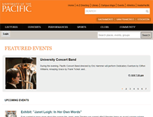 Tablet Screenshot of calendar.pacific.edu